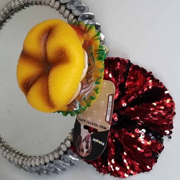 Squeak Hamburger Dog Toy New - Picture 4 of 12